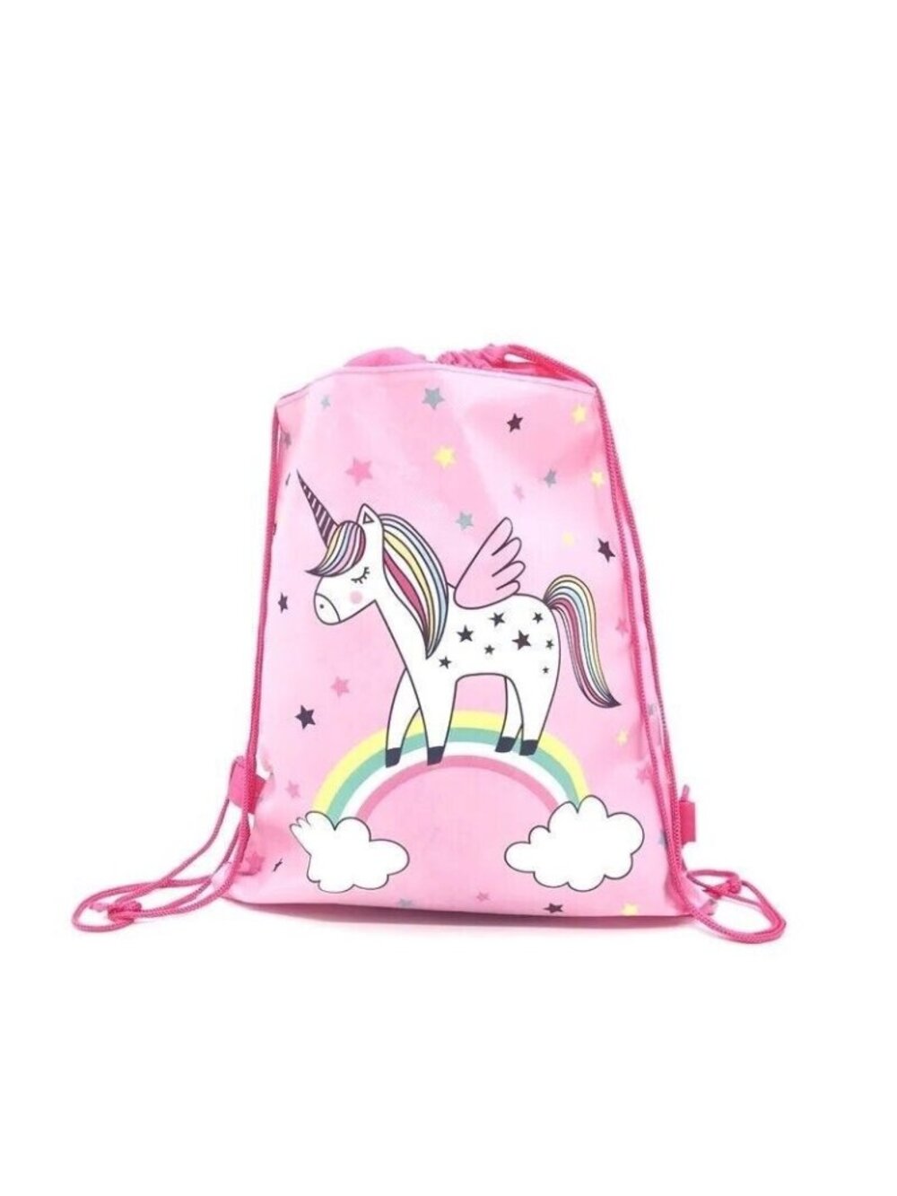 Unicorn Drawstring Bag Travel Storage School Backpack Kid Girls Toddler NEW Sack